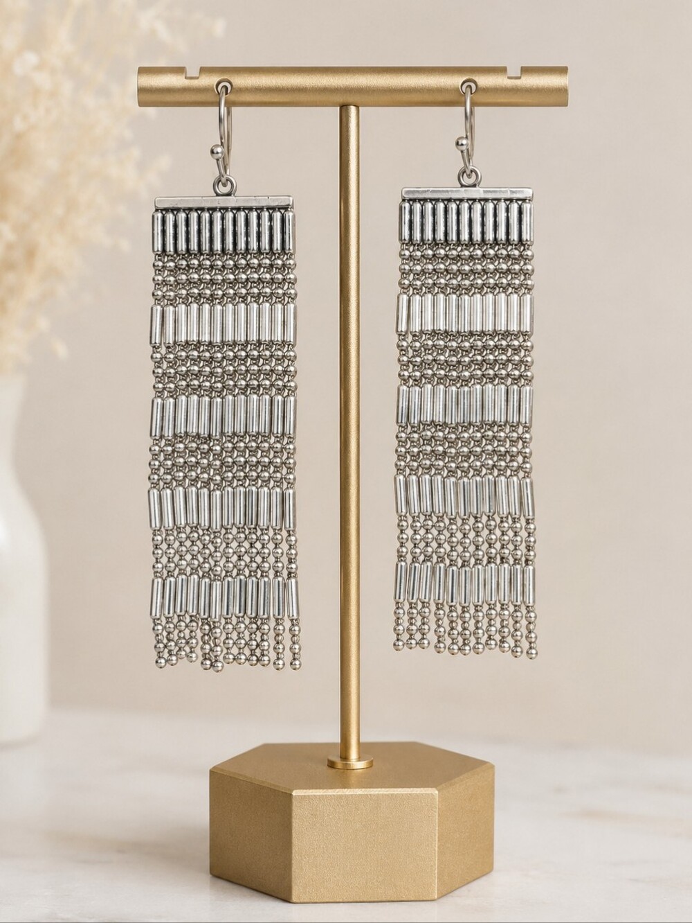 Plunder Design Empire State Etiquette Silver Earrings - NIP